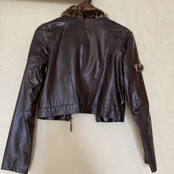 Куртка кожаная весенняя натуральная с мехом