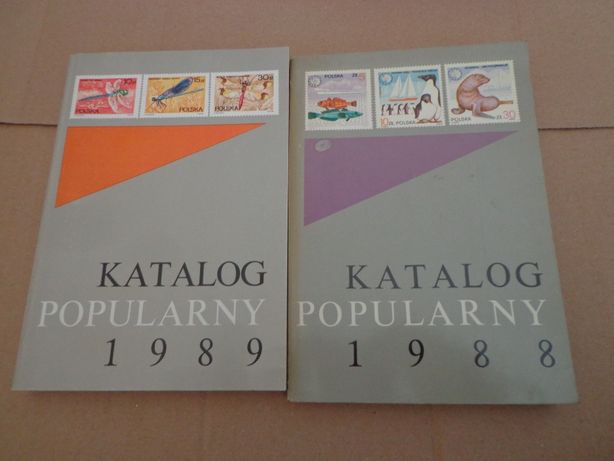 Katalog popularny 1988 i 1989 znaczków pocztowych Stan 4,5/5 Cena za