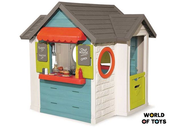 Детский Домик Будиночок Хаус Smoby с кухней, посудой,  810403
