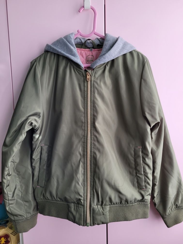 Kurtka bomberka wiosenno-jesienna Cool Club_khaki, r. 140/146