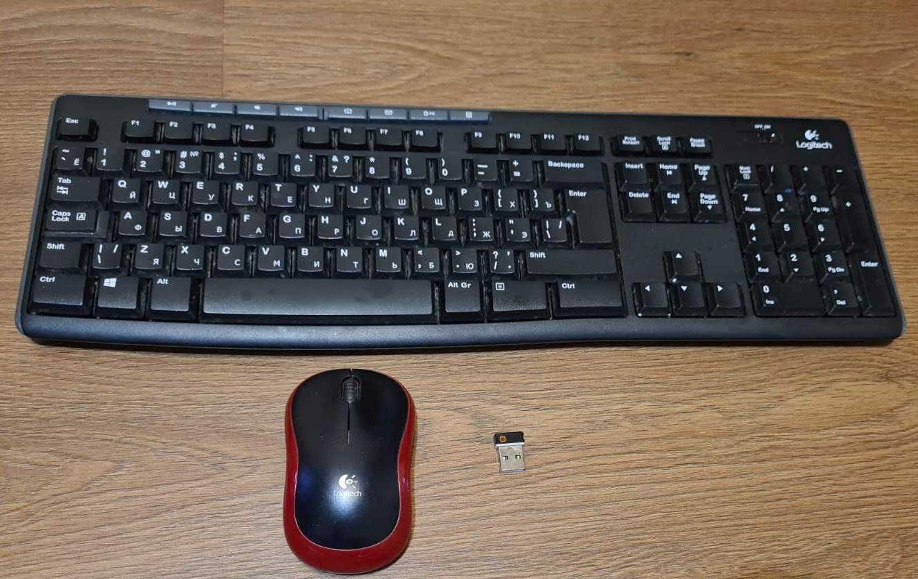 Комплект беспроводные клавиатура Logitech K270 и мышка Logitech M185