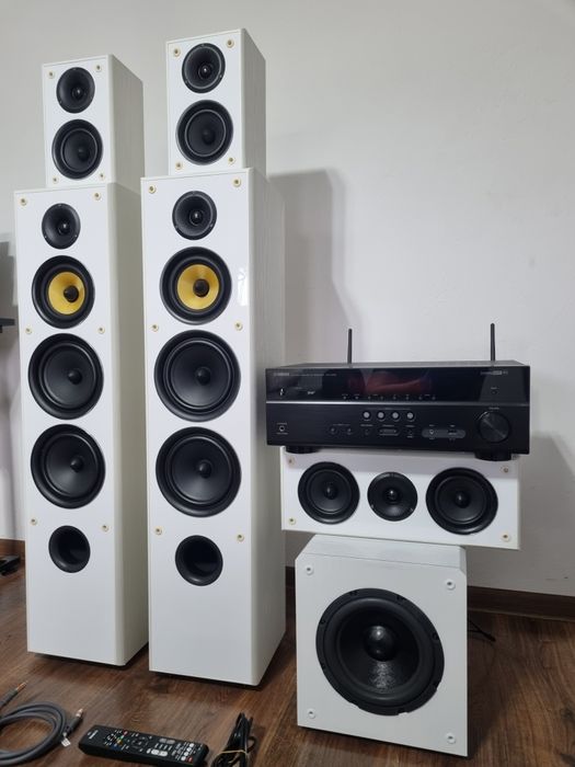 Kino domowe 5.1 Yamaha RX-V485 + Taga TAV 606 V.3 + TSW-60 V.3