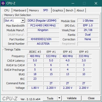 DDR2 2x1Gb ціна за дві