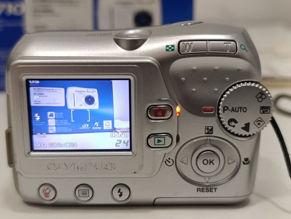 Aparat cyfrowy OLYMPUS X-710 4 mpx na baterie vintage retro y2k CCD