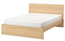 Łóżko drewniane Ikea Malm 140x200 stelaż i materac