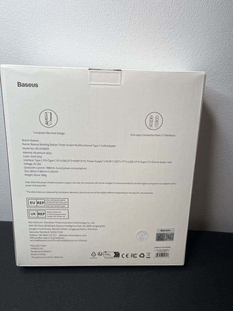 Stacja dokująca Baseus USB 3.1 Type-C 17 w 1