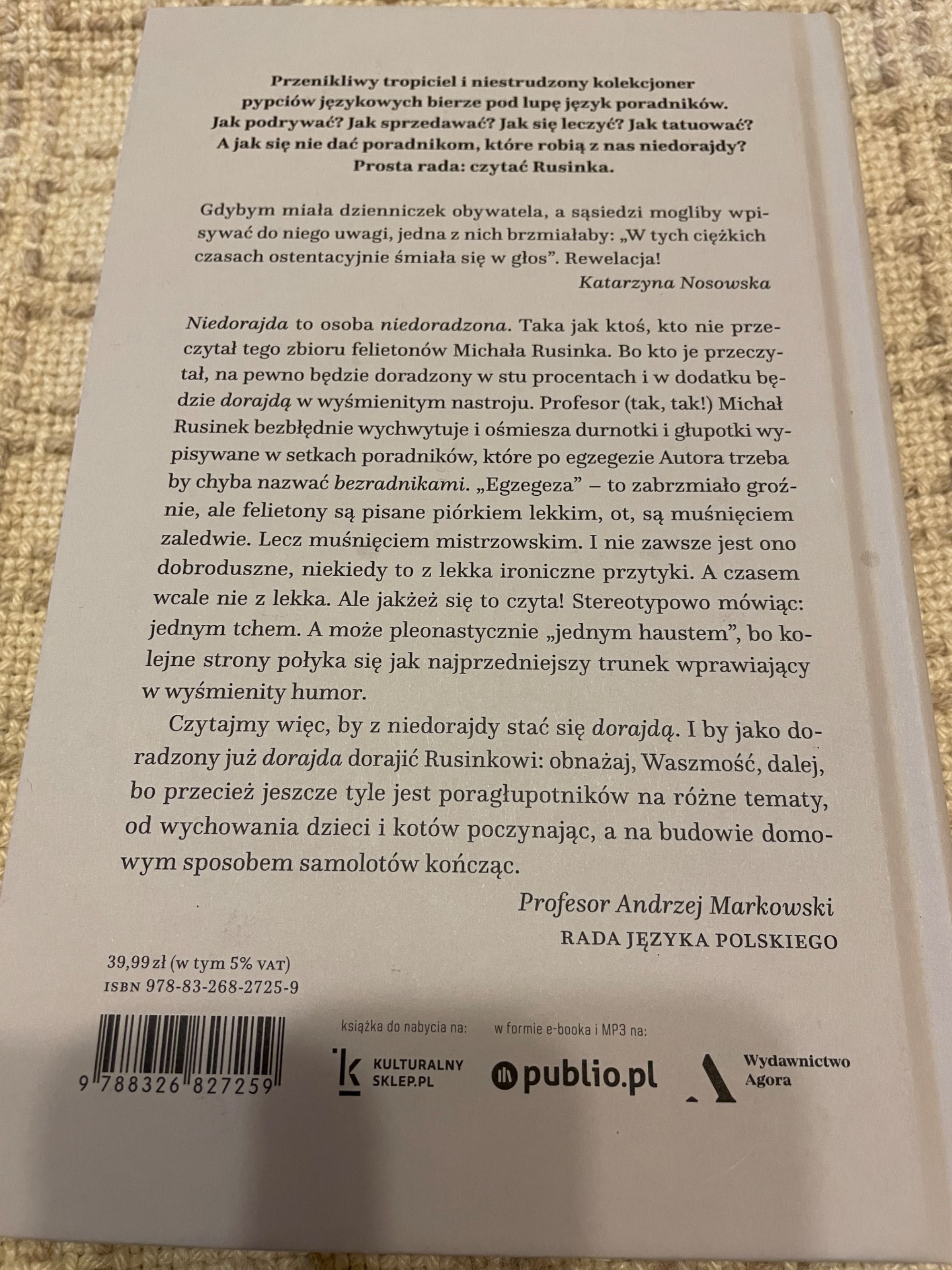 Niedorajda, czyli co nam radzą poradniki - Michał Rusinek książka