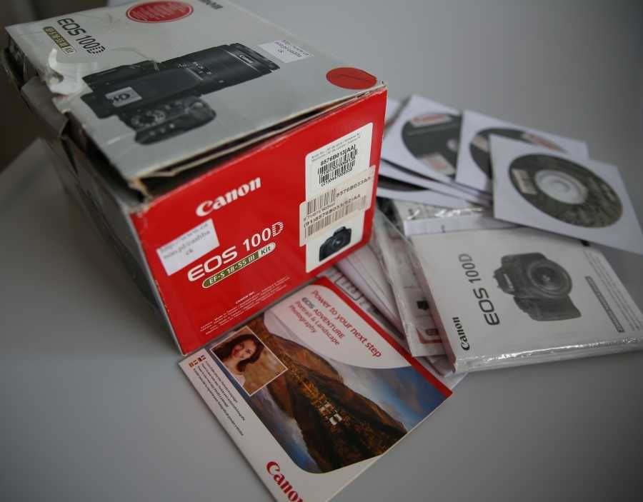 Canon EOS 100d samo body lub z obiektywem, bateria, ładowarka