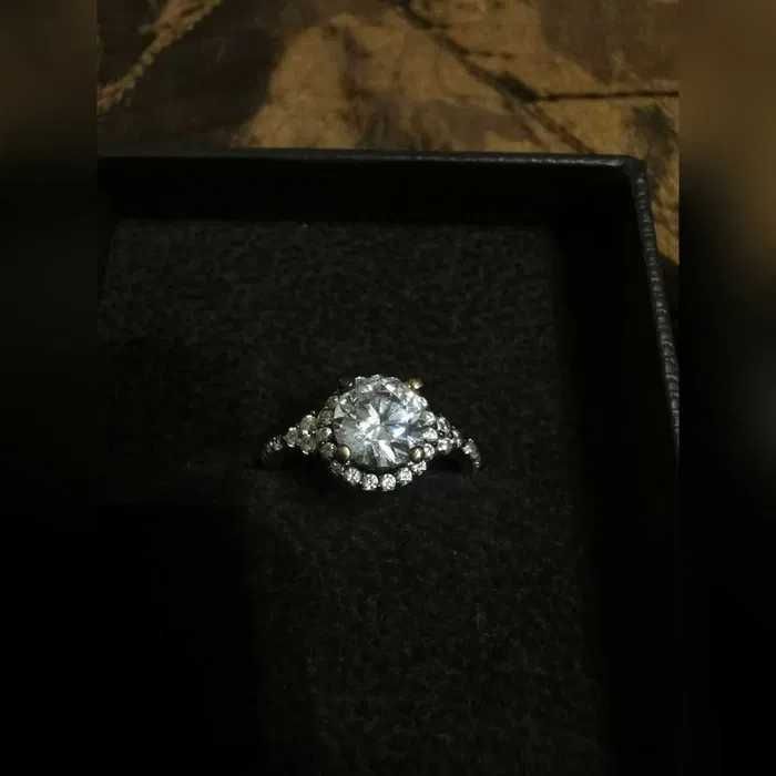 W.Kruk Pierścionek złoty zaręczynowy 15 NOWY metki