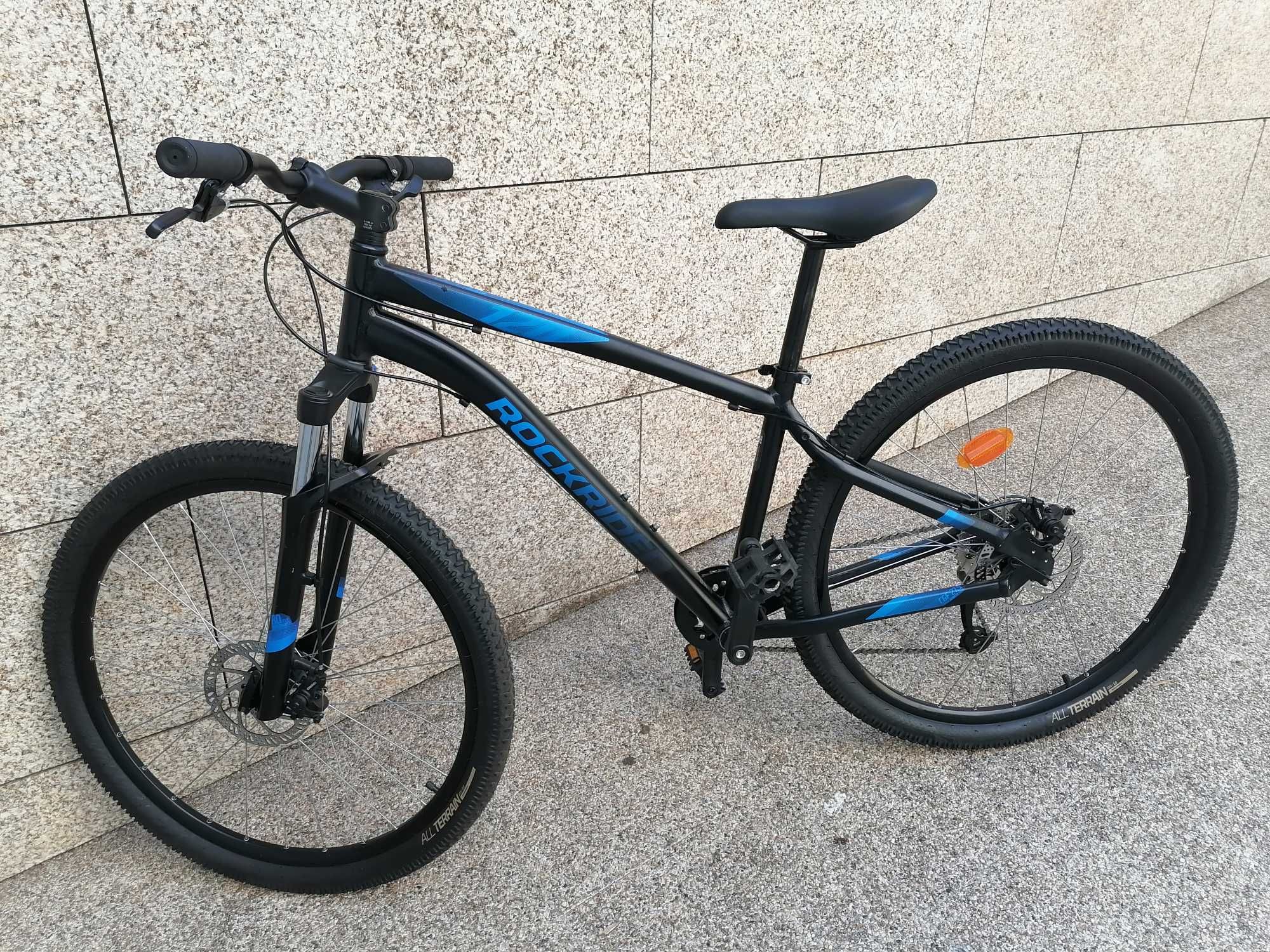 bicicleta btt mtb bike rockrider rodas 27.5 travões disco estado nova