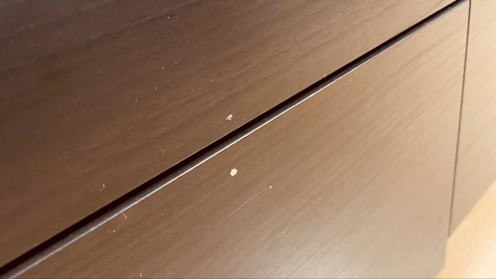 Regał Ikea Besta RTV ciemnobrqzowy