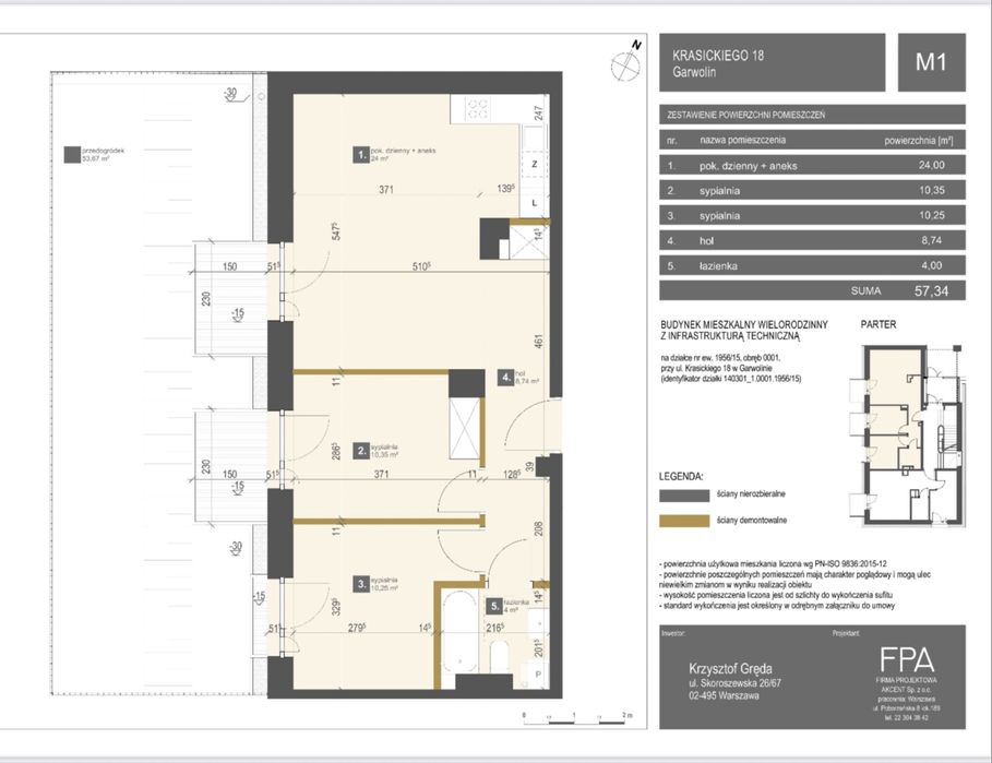 Sprzedaz mieszkania 3-y pokojowego z ogródkiem