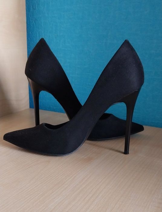 Туфли замшевые чёрные