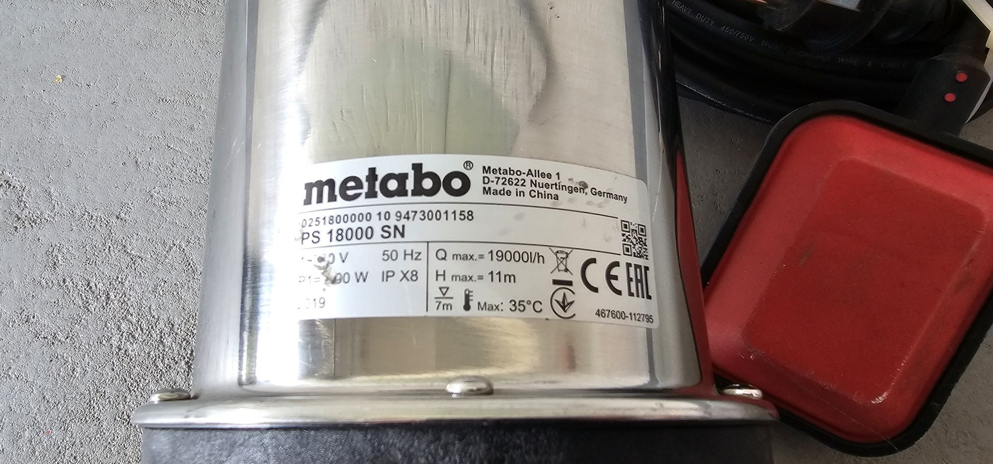 Pompa do wody brudnej METABO