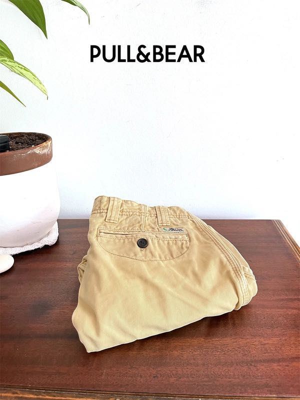 Calças Chino Pull&Bear – Tamanho 38 – Bege Claro
