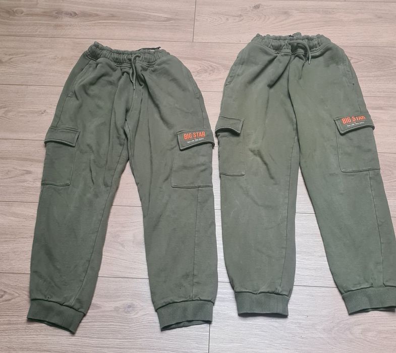 Sprzedam 2 pary ciepłych spodni bojowki dresowe firmy Big Star roz 15