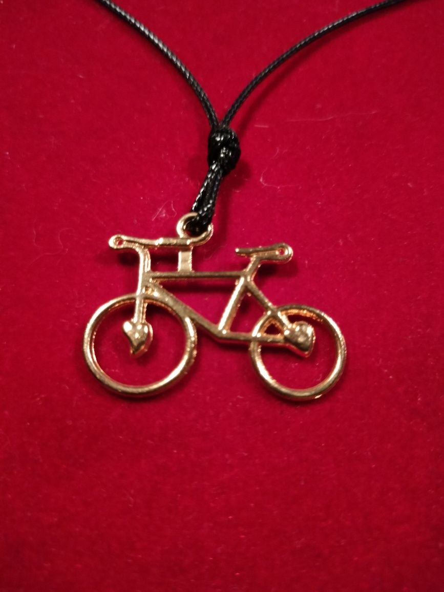 Likwidacja sklepu Zestaw 8szt x naszyjnik długi  złoty rower handmade