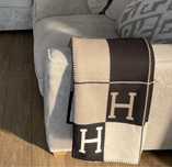 Плед Hermes черный Throw