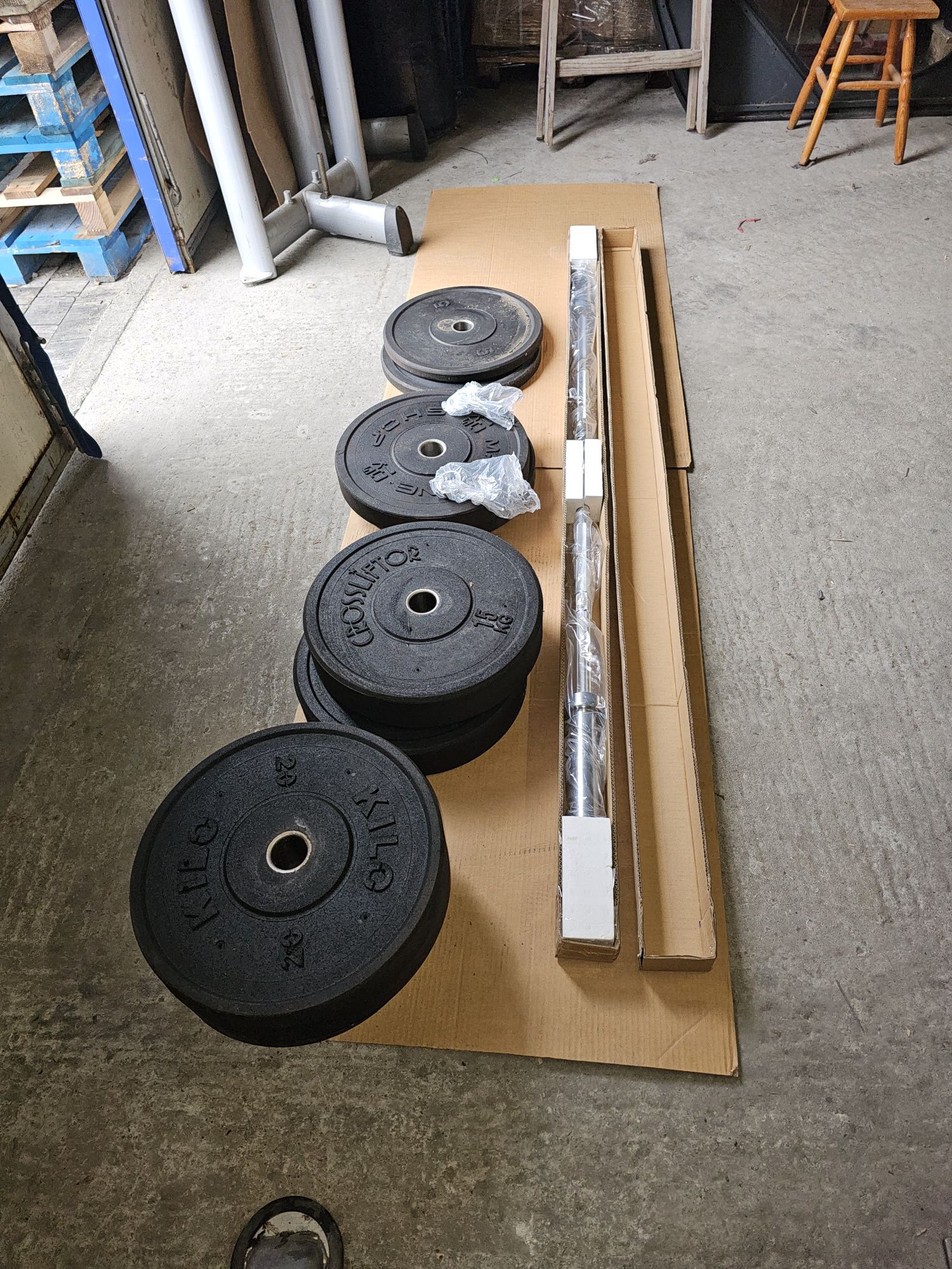 Zestaw olimpijski Gryf + 100kg obciążenia promocja