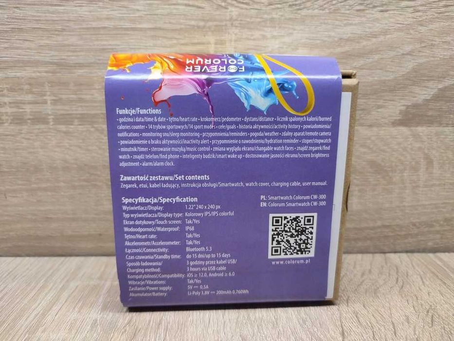 Smartwatch Forever Colorum CW-300 żółty