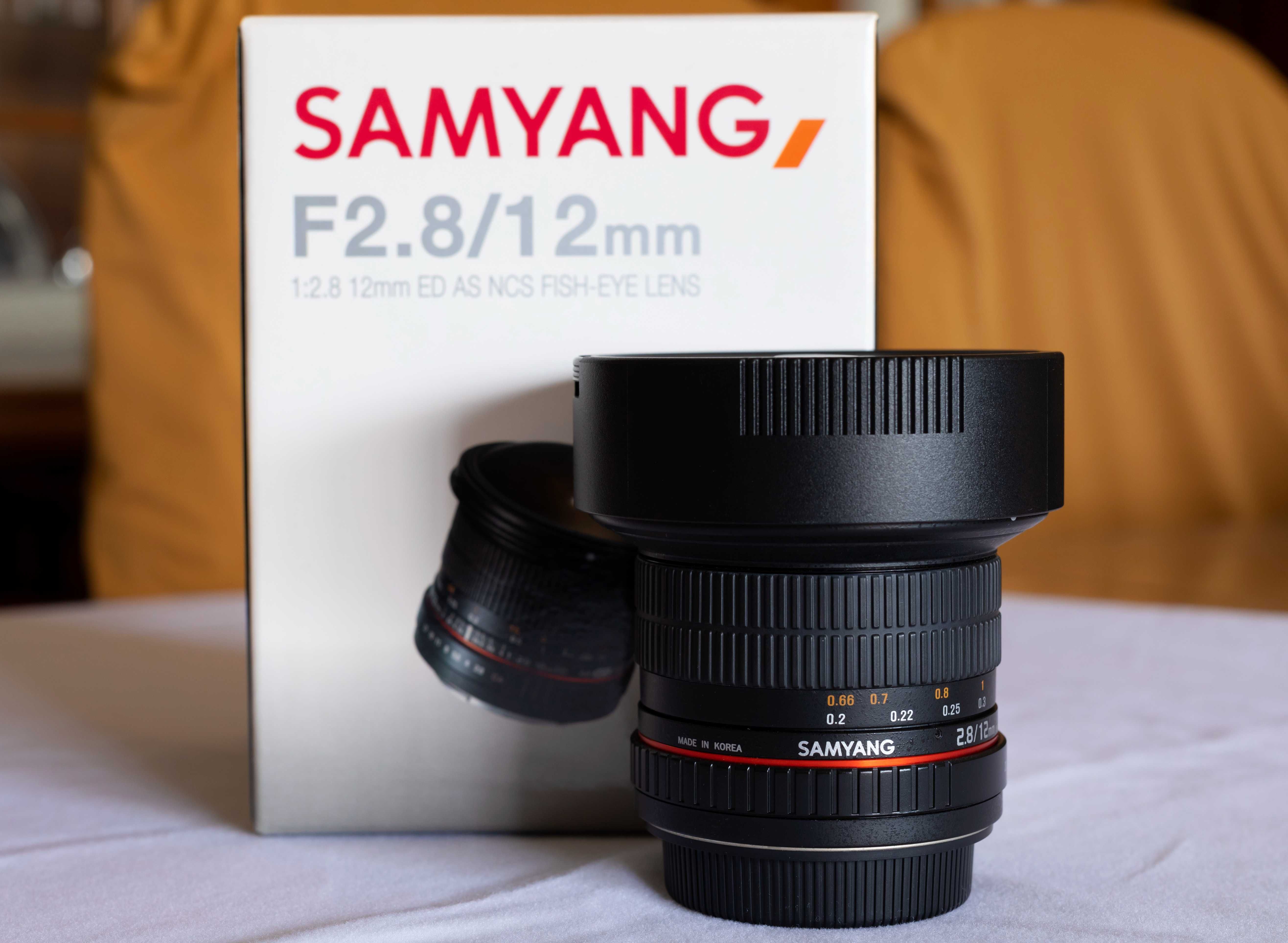 Samyang 12mm f2 8 ed as ncs fisheye para Canon