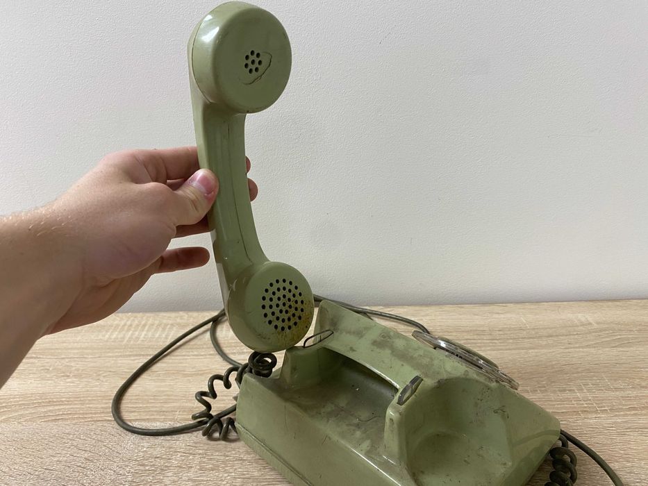 Telefon Stacjonarny Aparat Telefoniczny Elektrim Aster-72 Zielony PRL