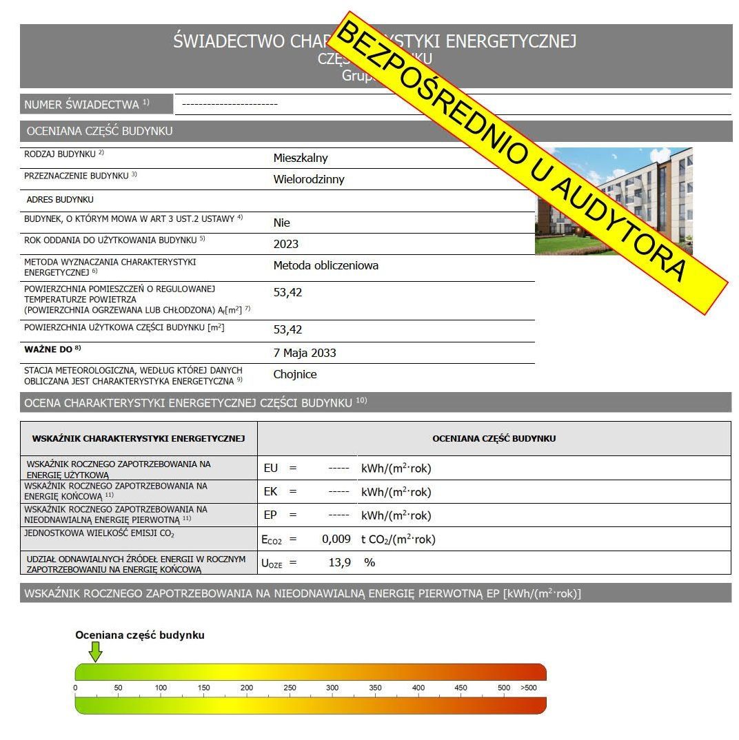 Audyt czyste powietrze, Świadectwo energetyczne, certyfikat.