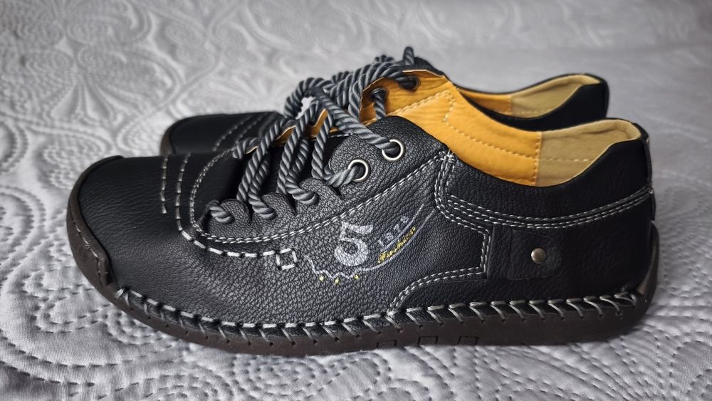 Buty męskie mokasyny zdrowotne skóra naturalna