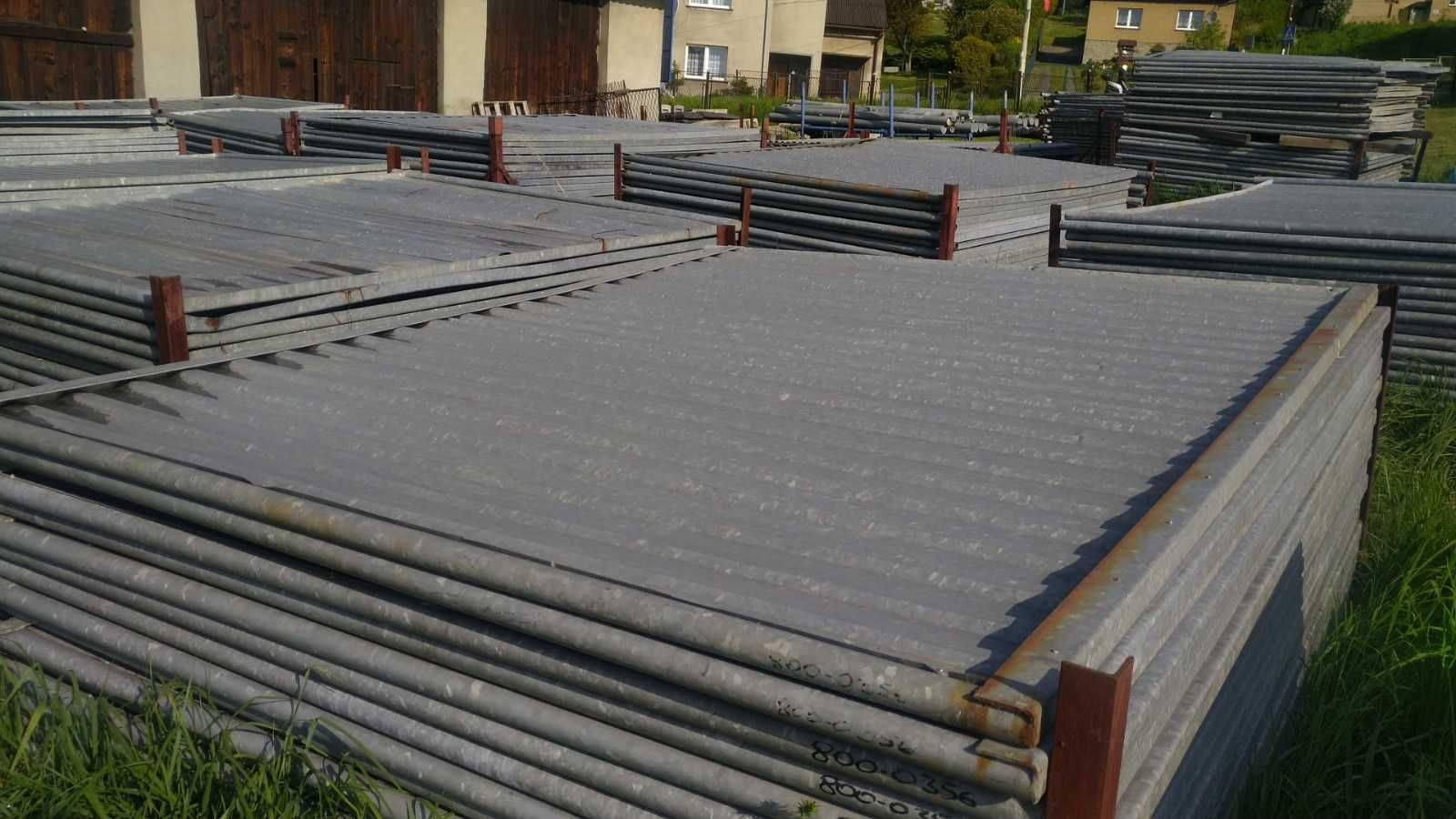 ogrodzenie budowlane pełne z blachy trapezowej, ocynkowane, szer. 2,6m