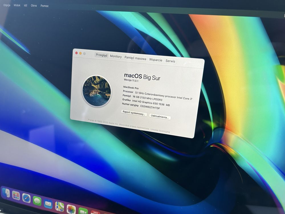Apple MacBook Pro i7 16GB 512GB SSD TouchBar! IDEALNY!