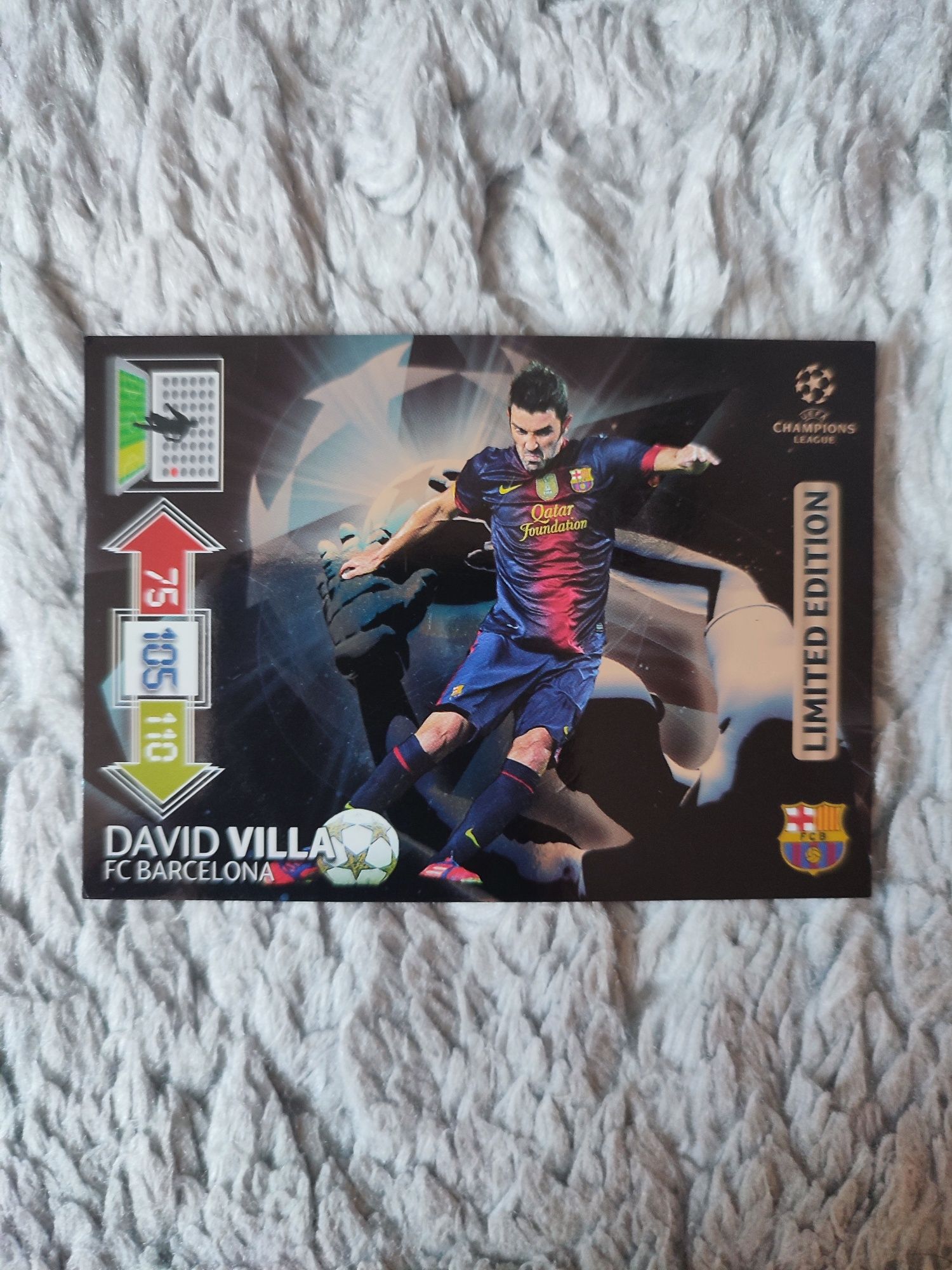 DAVID VILLA limited edition adrenalyn xl champions league 2012 - 13