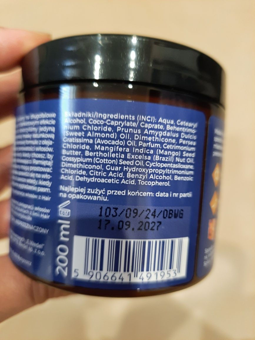 Onlybio maska do włosów, ratunkowa słony karmel 200ml
200 ml,