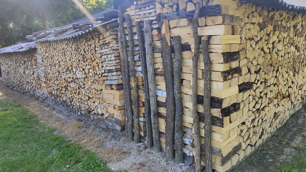 Drzewo na opał, podziabane, wysuszone, bez transportu
