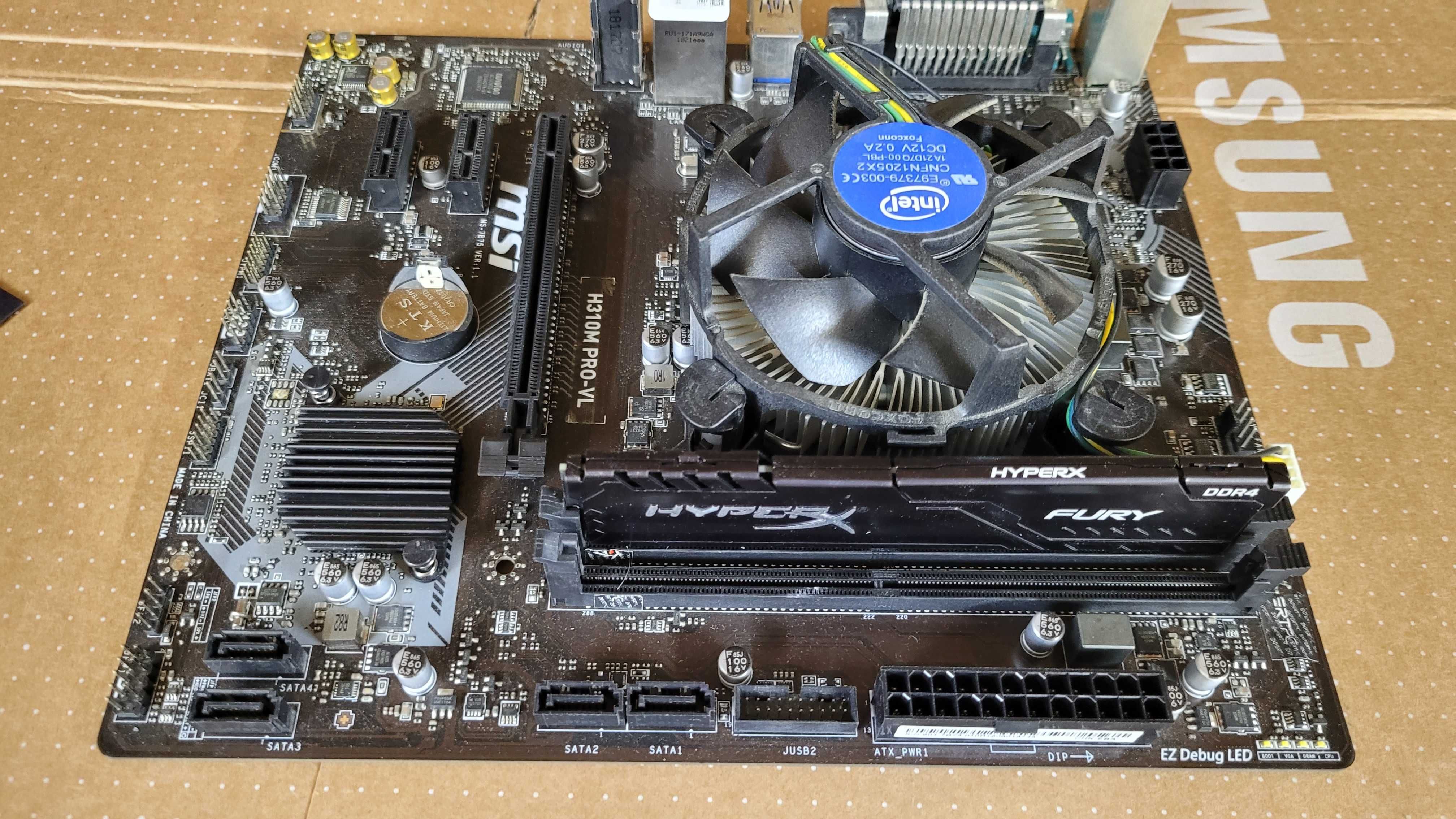 Комплект 4 ядра S1151v2  MSI H310M PRO-VL + I3 8100 BOX +16GB DDR4