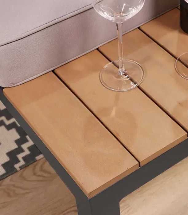 Zestaw Mebli Ogrodowych Do Ogrodu Na Taras Narożny Duży Drewniany