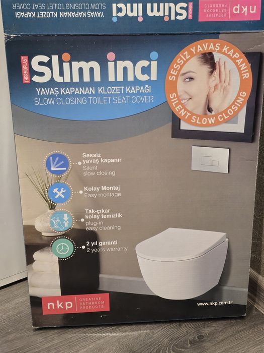 Сидіння для унітазу NKP з термопласту серія Slim Inci з мікроліфтом