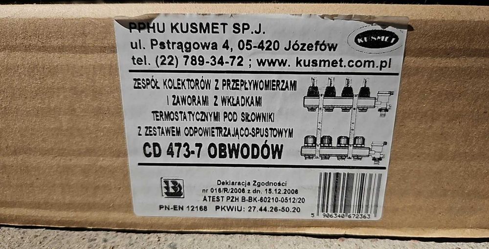 Rozdzielacz do ogrzewania podłogowego z przepływomierzem 7 modułów