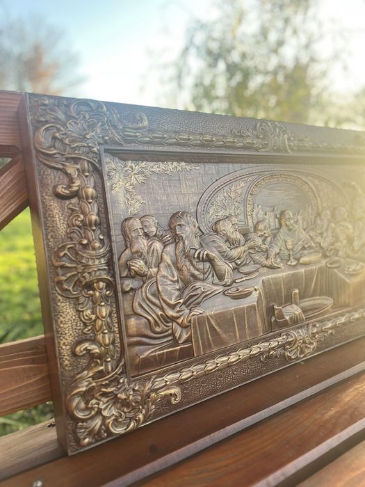 Таємна вечеря  90х48см /образи /картині різблені