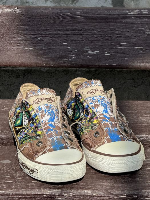 Винтажные кроссовки Y2K Ed Hardy Shoes, размер 37