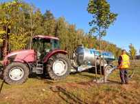 Ciągnik traktor + wóz asenizacyjny beczkowóz wynajem wypożyczenie