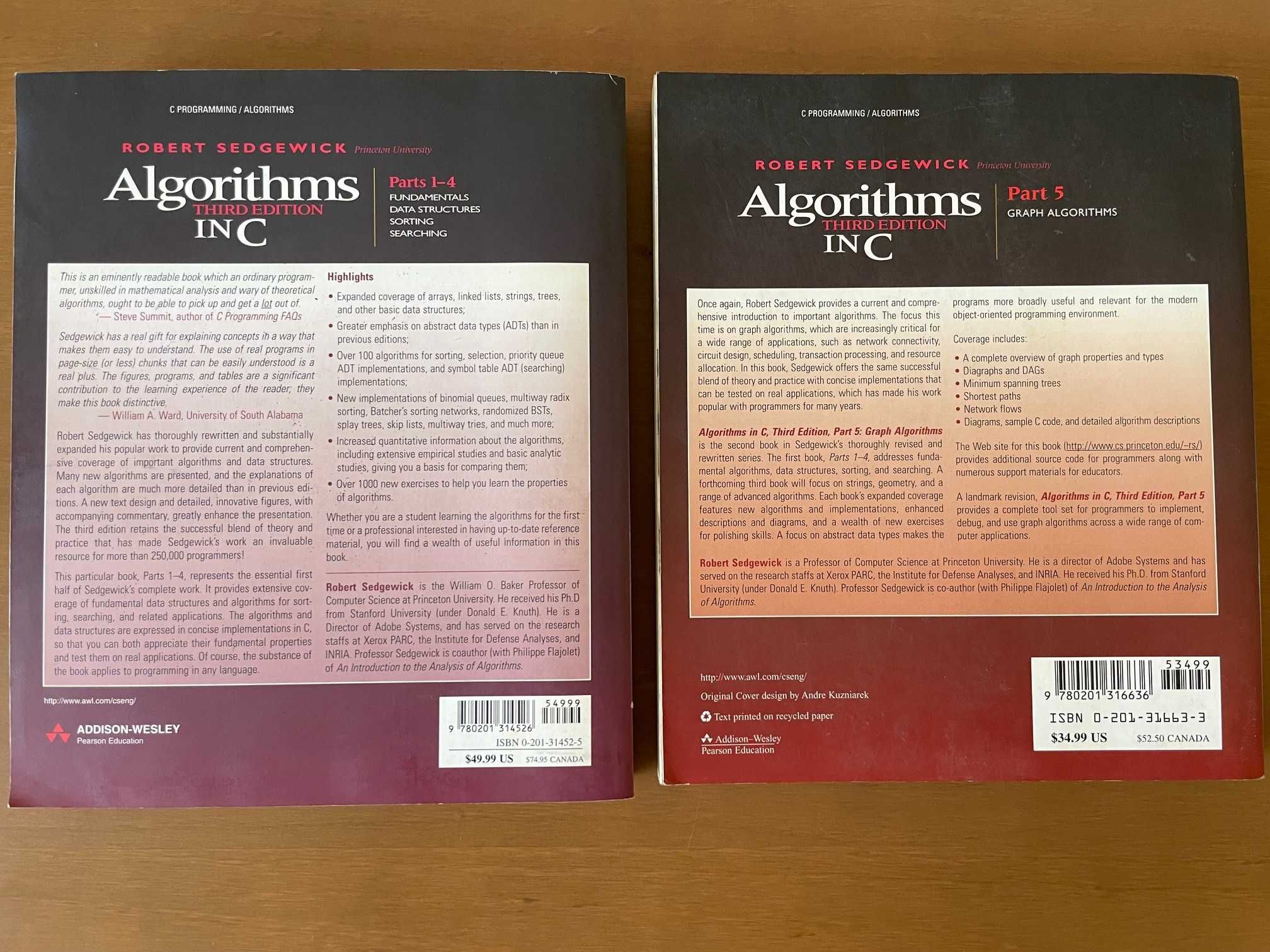 Livro de Algoritmos Algorithms in C (2 Volumes)