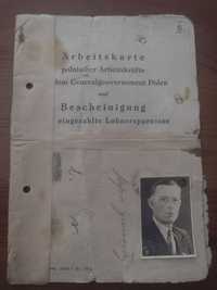 Arbeitskarte Posen 1940 III resza wojna