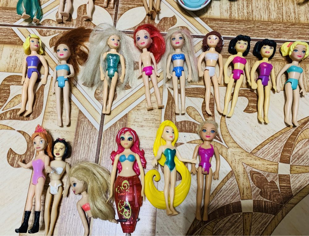 Куколки Polly Pocket,принцессы Disney,машинки