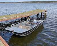 Łódź aluminiowa EX 410, łódź robocza, łodka dla nurków.