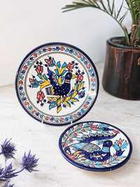 Dwa talerze ceramika artystyczna hiszpańska portugalska