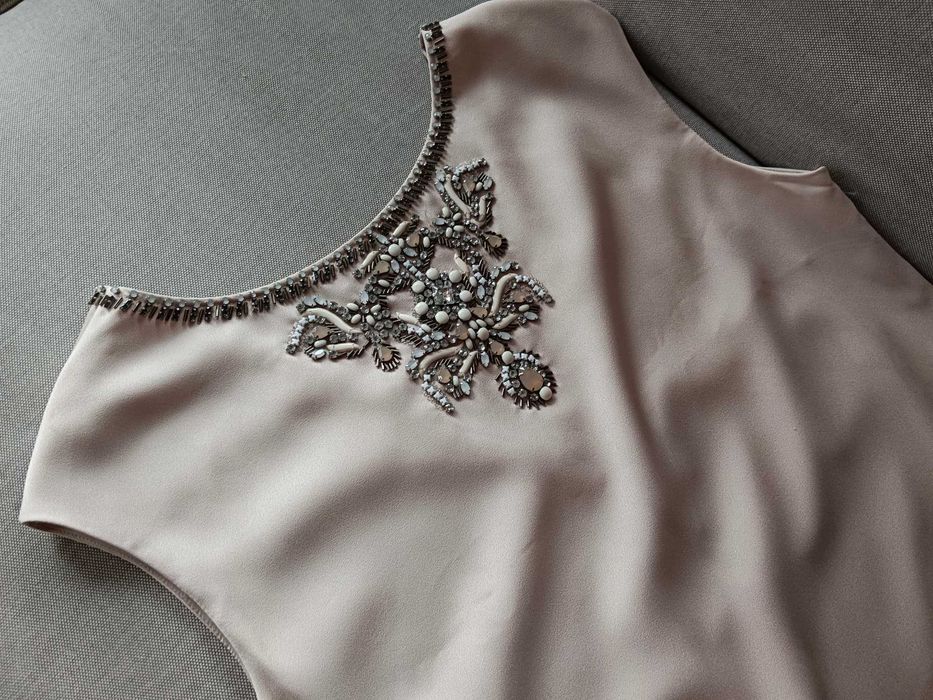 Sukienka Ted Baker NUDE święta wesele okazjonalna sylwester XL