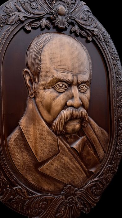 Панно "Тарас Шевченко, Кобзар", дерево преміум