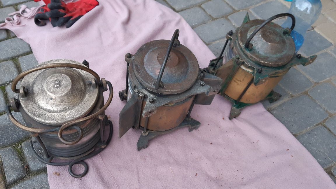 Lampa okrętowa z mosiądzu