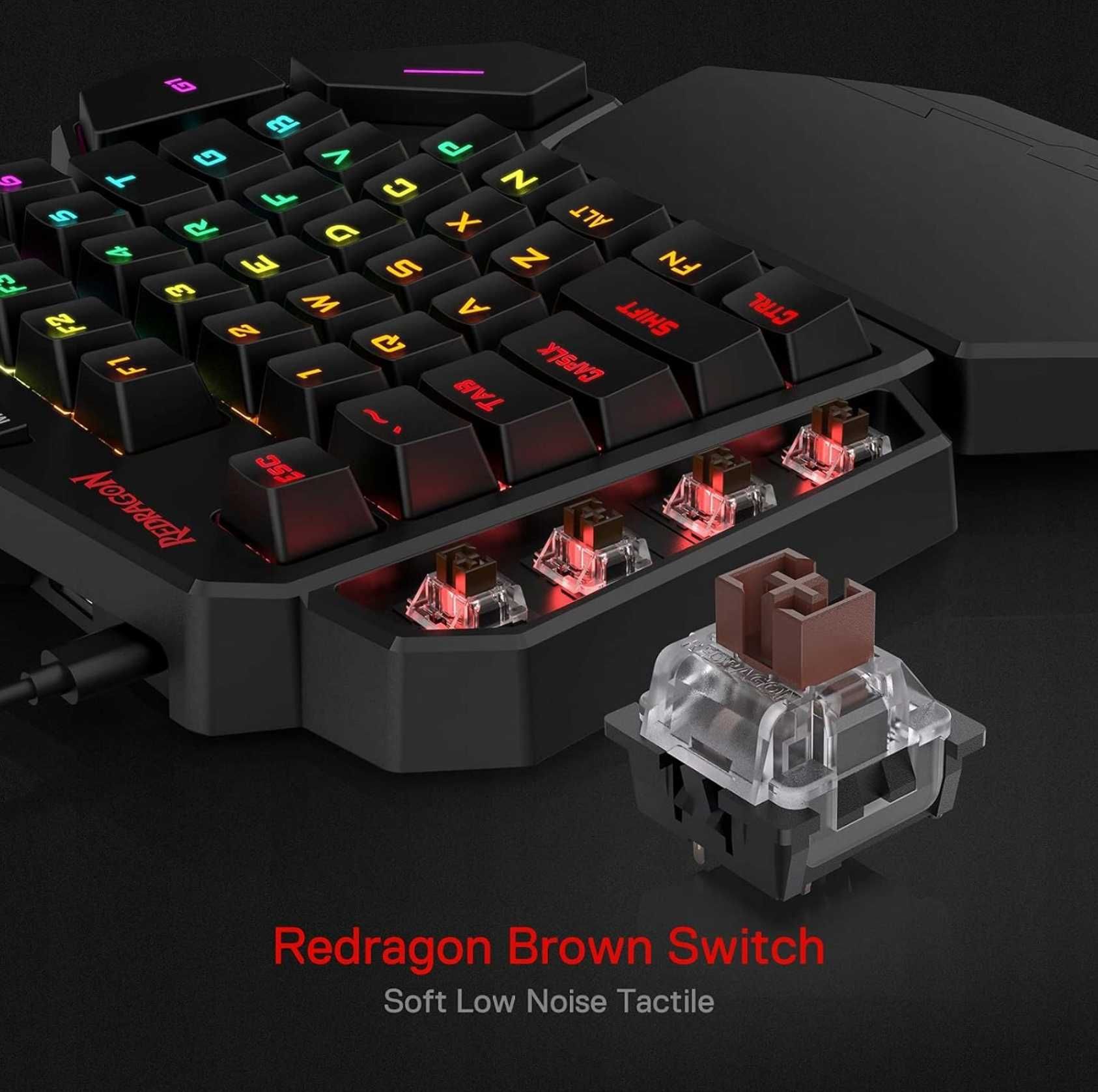 Redragon K585 DITI jednoręczna mechaniczna klawiatura do gier RGB