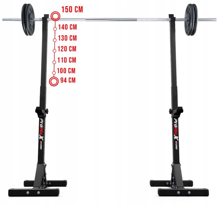 STOJAKI POD SZTANGĘ 2 szt Regulowane do Ćwiczeń Treningowe Prezent